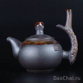 Чайник 225мл "Сухое дерево" (керамика, глазурь)-