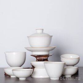 Набор посуды, 11 предметов, матовый фарфор (73101)-