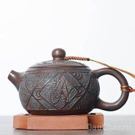 Чайник 260мл, резьба, цзяньшуйская керамика (76143)-