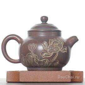 Чайник 120 мл «Лотос», циньчжоуская керамика (78019)-