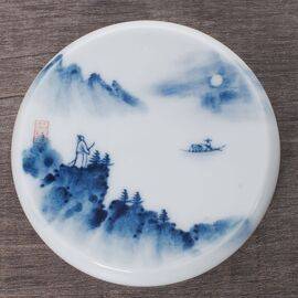 Подставка под крышку "Пейзаж", роспись цинхуа (80368)-
