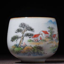 Пиала 125мл “Сельский пейзаж”, Цзиндэчжэньская керамика (400107)-