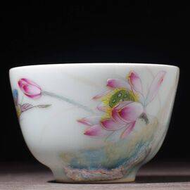 Пиала 145мл "Лотос", керамика из Цзиндэчжэнь (400124)-