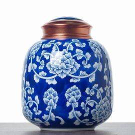 Чайница “Пионы”, фарфор из Цзиндэчжэнь (400283)-