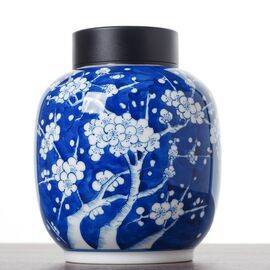 Чайница “Слива Мэй”, фарфор из Цзиндэчжэнь (400287)-