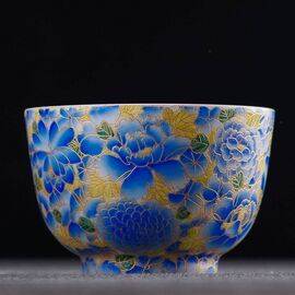 Пиала 115мл "Цветы", техника филигранный фаланцай (400335)-