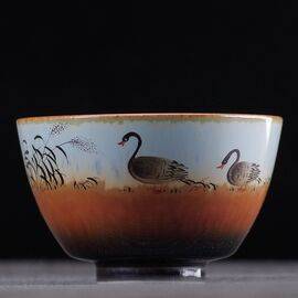 Пиала 135мл “Утки”, фарфор из Цзиндечжень (400354)-
