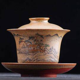 Гайвань 115мл “Беседка”, керамика из Цзиндечжэнь (400419)-