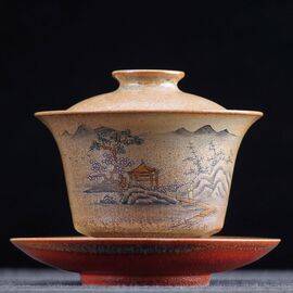 Гайвань 115мл “Беседка у озера”, керамика из Цзиндечжэнь (400420)-