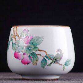 Пиала 155мл "Яблоня-китайка", керамика из Цзиндечжень (400572)-