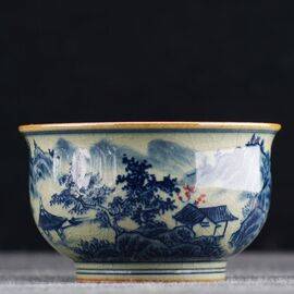 Пиала 136мл "Пейзаж", фангу цинхуа (400775)-