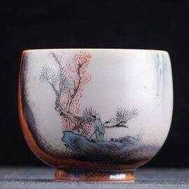 Пиала 120мл “У водопада", фарфор из Цзиндечжень (400569)-