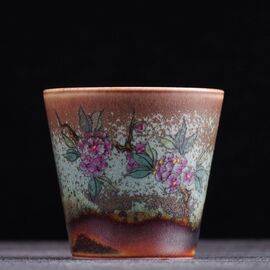Пиала 95мл “Яблоня-китайка", керамика из Цзиндечжень (400635)-