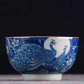 Пиалы 140мл "Павлины под луной", цинхуа (400620)-