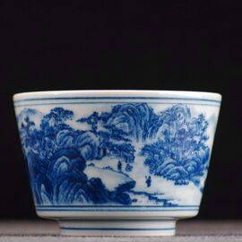 Пиала 135мл "Пейзаж", цинхуа (400621)-