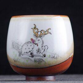 Пиала 180мл "Оленёнок", керамика из Цзиндечжень (400570)-