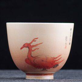 Пиала 90мл "Луаньняо из Книги гор и морей", фарфор из Цзиндэчжень (400602)-