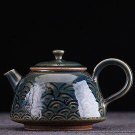 Чайник 115мл "Волны", цзиндэчжэньская керамика (400492)-