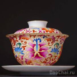 Гайвань 200мл "Бесконечный Лотос", техника фаланцай, Цзиндэчжэнь (500120)-