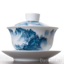 Гайвань 115мл "Пейзаж", роспись цинхуа (500130)-