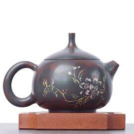 Чайник 150мл "Цветы", циньчжоуская керамика (78206)-