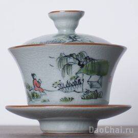 Гайвань 160мл, жуяо, ручная роспись (50013)-