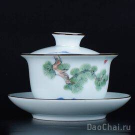 Гайвань 170мл "Сосновая ветка", ручная роспись (5056)-