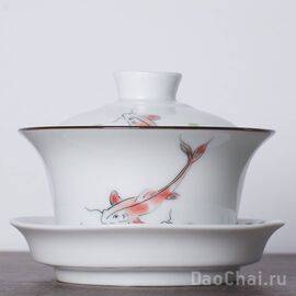 Гайвань 170мл "Карп", ручная роспись (50008)-