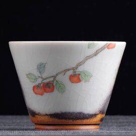 Пиала 90мл "Яблоня-китайка", керамика из Цзиндечжень (400676)-