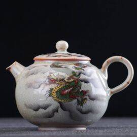 Чайник 190мл "Дракон", цзиндэчженьский фарфор (400314)-