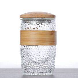 Колба-стакан для заваривания 300мл, стекло, бамбук (8543)-