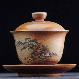 Гайвань 185мл “Беседка в горах”, керамика из Цзиндечжэнь (400421)-