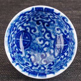 Пиала 70мл "Долголетие", роспись цинхуа (400468)-