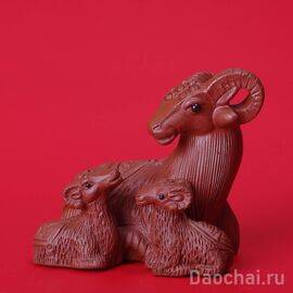 Фигурка "Овечка с ягнятами", (глина)-