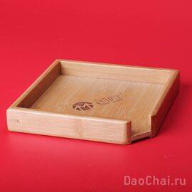 Столик для колки пуэра (бамбук малый 14х14см)-