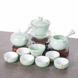 Набор посуды, 10 предметов, фарфор (7487)-