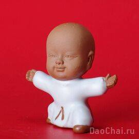 Фигурка "Занятия тайцзицюань ", (глина, глазурь)-