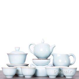 Набор посуды, 11 предметов, фарфор Ин Цинцы (7454)-