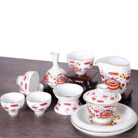 Набор посуды "Три сокровища Буддизма", 13 предметов, Цзиндэчжень (7459)-