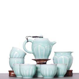 Набор посуды “Лотос”, 10 предметов, лунцуанский селадон (7457)-
