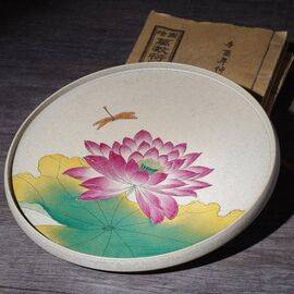 Чайный пруд 20см "Стрекоза и лотос", фарфор из Цзиндечжэнь (71008)-