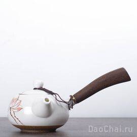 Чайник 195мл "Лотос", фарфор, ручная роспись (7733)-