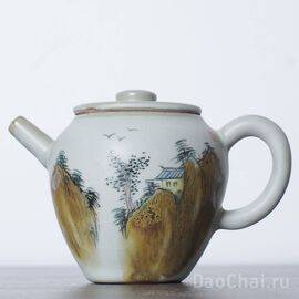 Чайник 200мл, жуяо, ручная роспись (7742)-