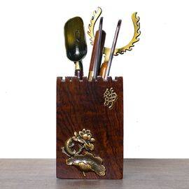 Инструменты «Рыба», черный сандал, томпак, 5 предметов (81121)-