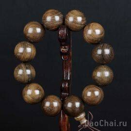 Четки-браслет на запястье (20мм, сычуанская окаменелая древесина)-