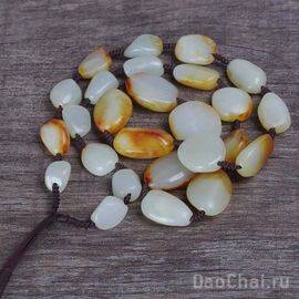 Бусы, хотаньский нефрит (99073)-
