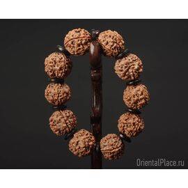 Четки на запястье  (20мм семена рудракши)-