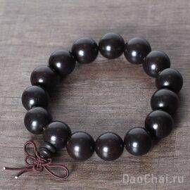 Браслет 15мм, черный сандал (99094)-