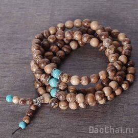 Четки 108 бусин, 8мм, агарвуд (99102)-