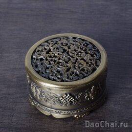 Малая курильница сянлу, сплав томпак, 6,5см (9546)-